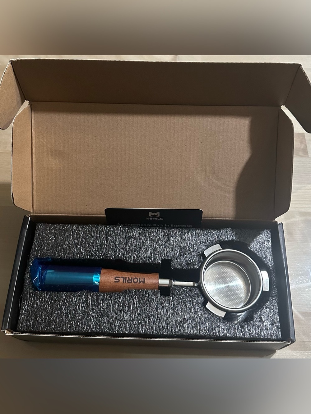 Blue & Wood Espresso Portafilter Handle
